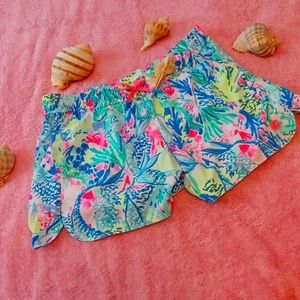 Lilly Pulitzer Shorts - Run Around Shorts Mermaid Cove XS VGUC